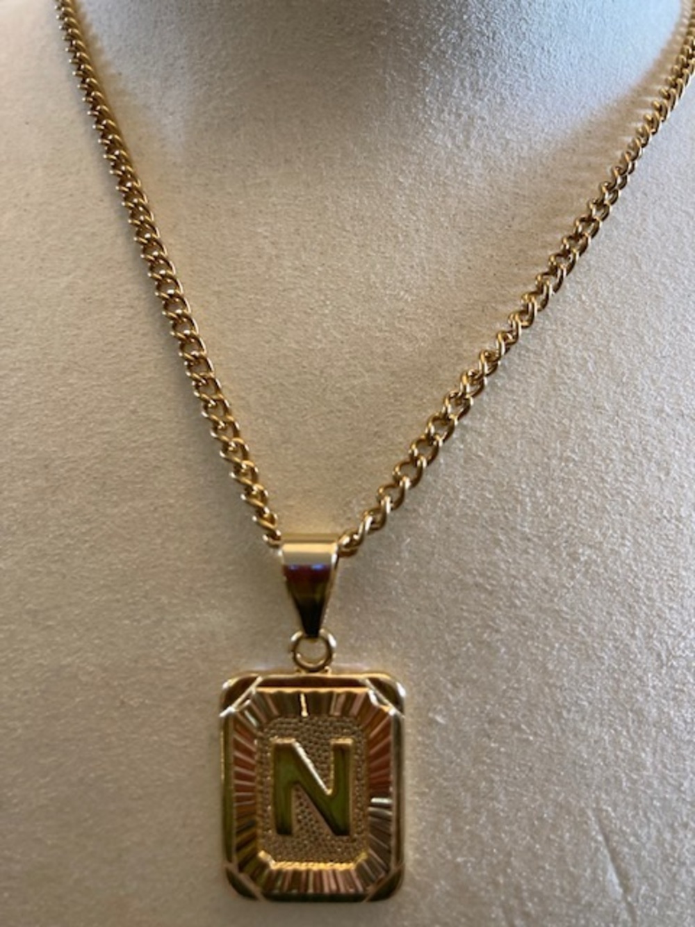 Gold-Tone 'N' Initial Pendant Necklace - Women's Jewelry